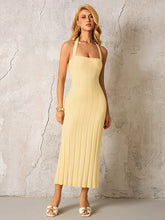 Halter Backless Knitted Maxi Dress